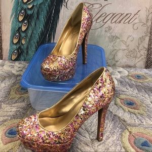 Sequined Jessica Simpson heels